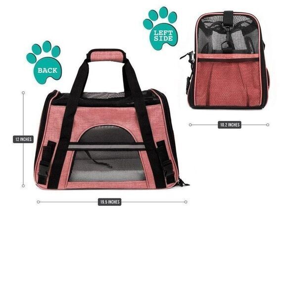 Airline Approved Soft Sided Pet Carrier Bag Dog - Picture 3 of 3